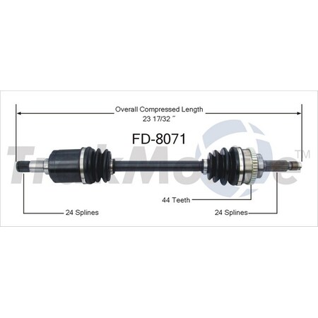Surtrack Axle Cv Axle Shaft, Fd-8071 FD-8071